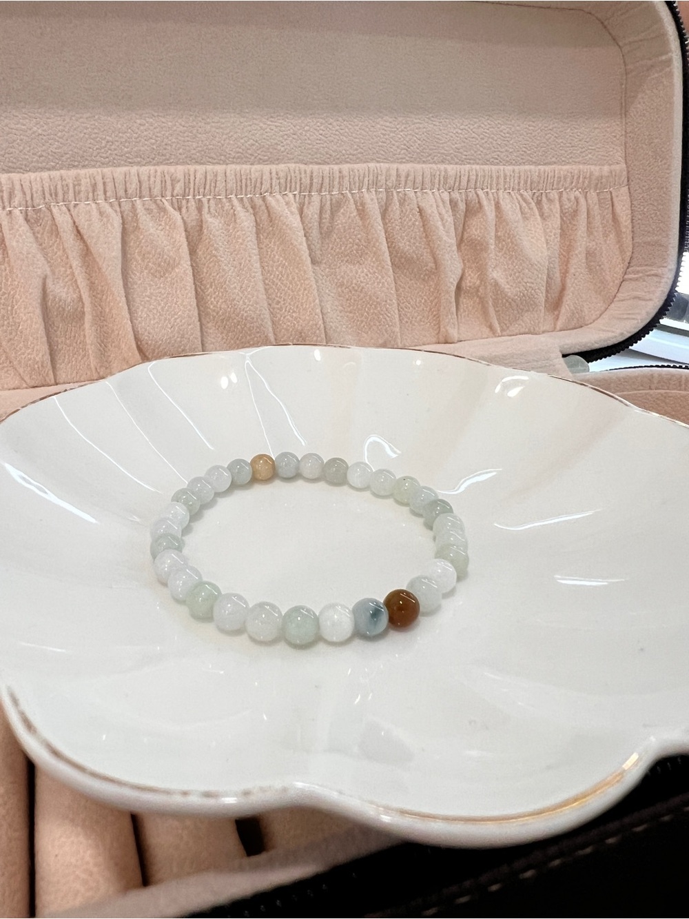 Burmese jade beads bracelet